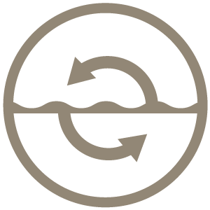 Icon representing recycled uppers